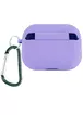 Силіконовий футляр з мікрофіброю для навушників Airpods Pro 2 Бузковий / Dasheen