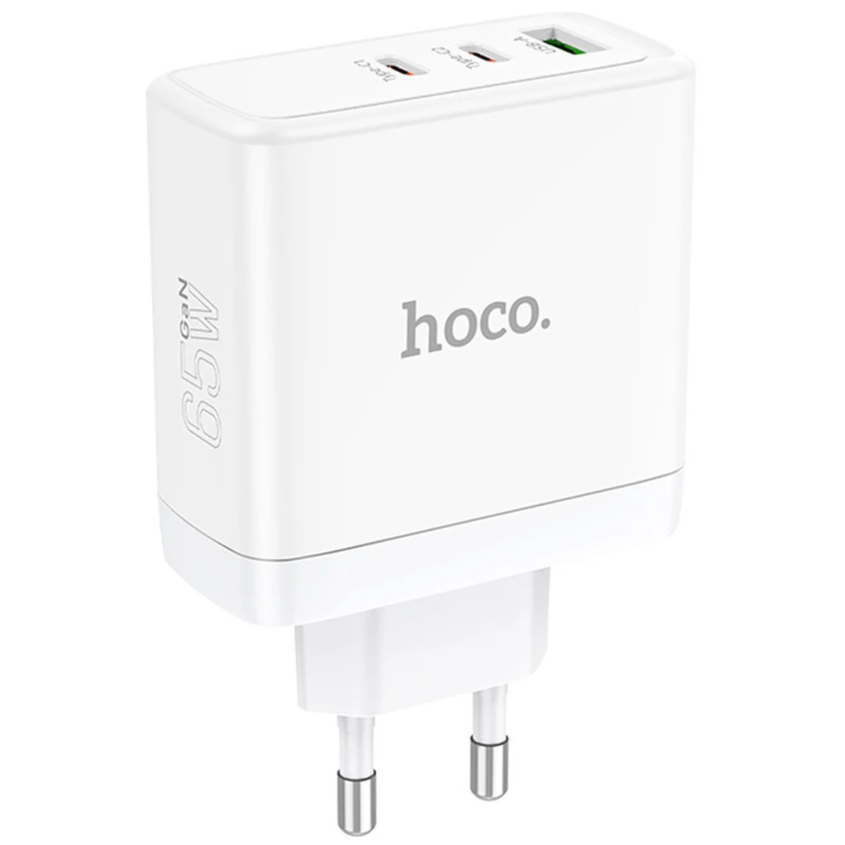 СЗУ Hoco N30 Glory PD65W (2Type-C/1USB) White