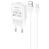 СЗУ Borofone BA64A Single port + MicroUSB Белый
