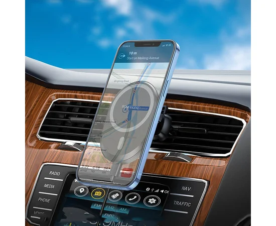 Автодержатель с БЗУ Borofone BH201 Черный