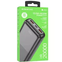 Портативний зарядний пристрій Power Bank BOROFONE BJ36A 22.5W+PD20W 20 000 mAh Black