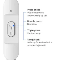 Наушники Usams US-SJ594 EP-47 с микрофоном (3.5mm/1.2m) White