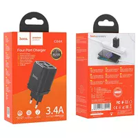 СЗУ HOCO C84A Resolute four-port charger (EU) Черный