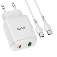 СЗУ Hoco N5 Favor 20W PD+QC3.0 Type-C to Type-C Белый