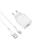 СЗУ Hoco C72Q QC3.0 (1USB / 2A) + MicroUSB Білий