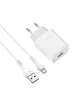СЗУ Hoco C72Q QC3.0 (1USB/2A) + MicroUSB Белый