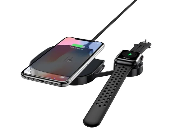 Беспроводное зарядное устройство HOCO S5 2in1 Черный