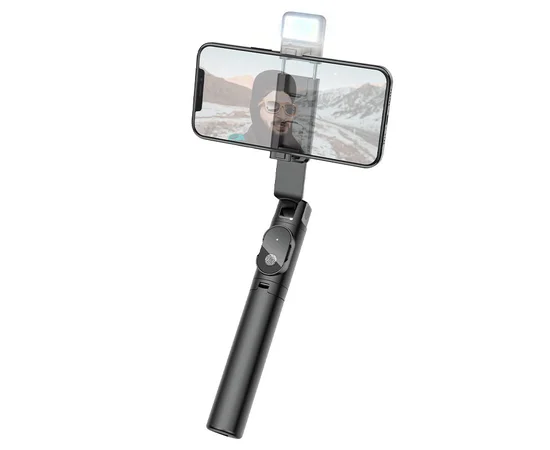 Монопод для селфі Borofone BY8 з триногами + знімний BT пульт Чорний