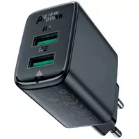 СЗУ Acefast A33 QC18W (USB-A+USB-A) dual port Black