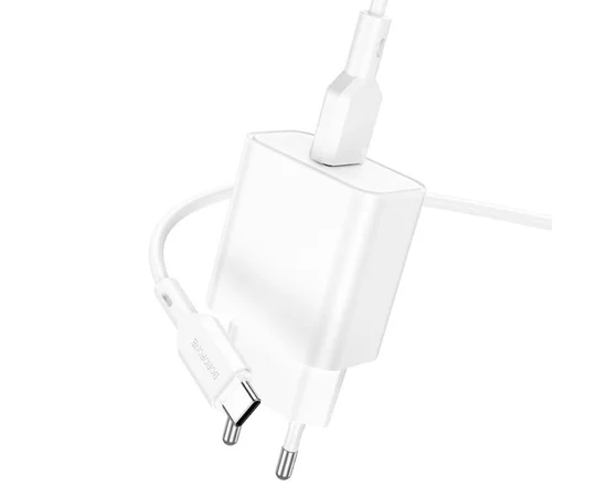 СЗУ Borofone BA72A Spring QC3.0 USB to Type-C White