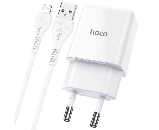 СЗУ Hoco N9 (1USB/2,1A) + Lightning Белый