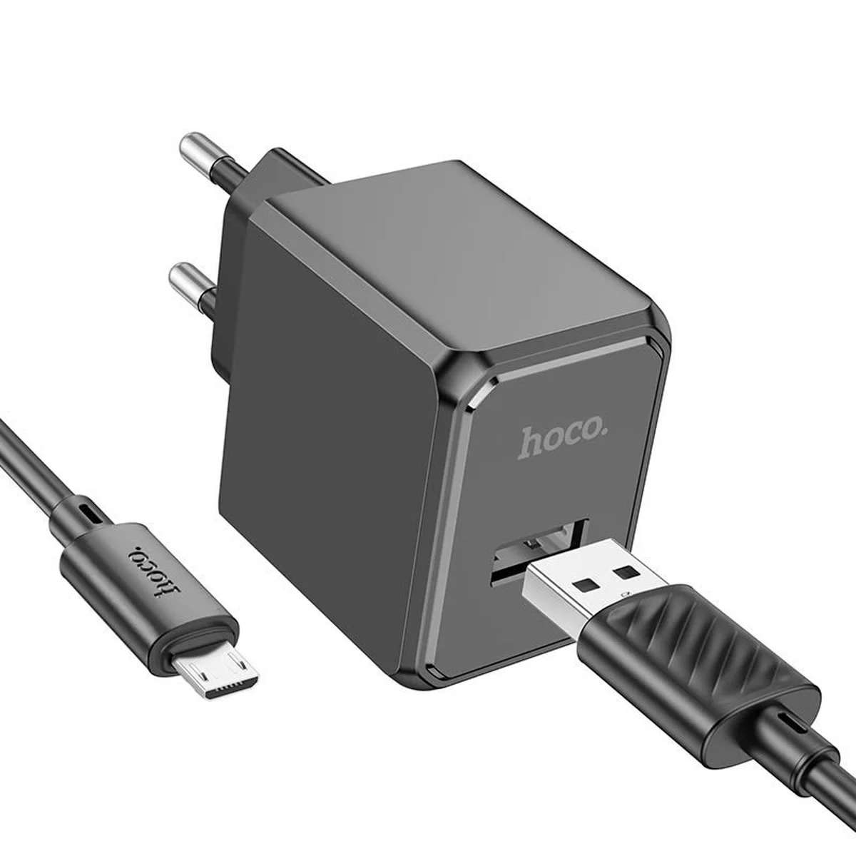 СЗУ HOCO CS11A (1USB) + MicroUSB Black