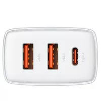 СЗУ Baseus Compact Quick Charger 30W QC+ PD (1Type-C + 2USB) (CCXJ-E) Білий