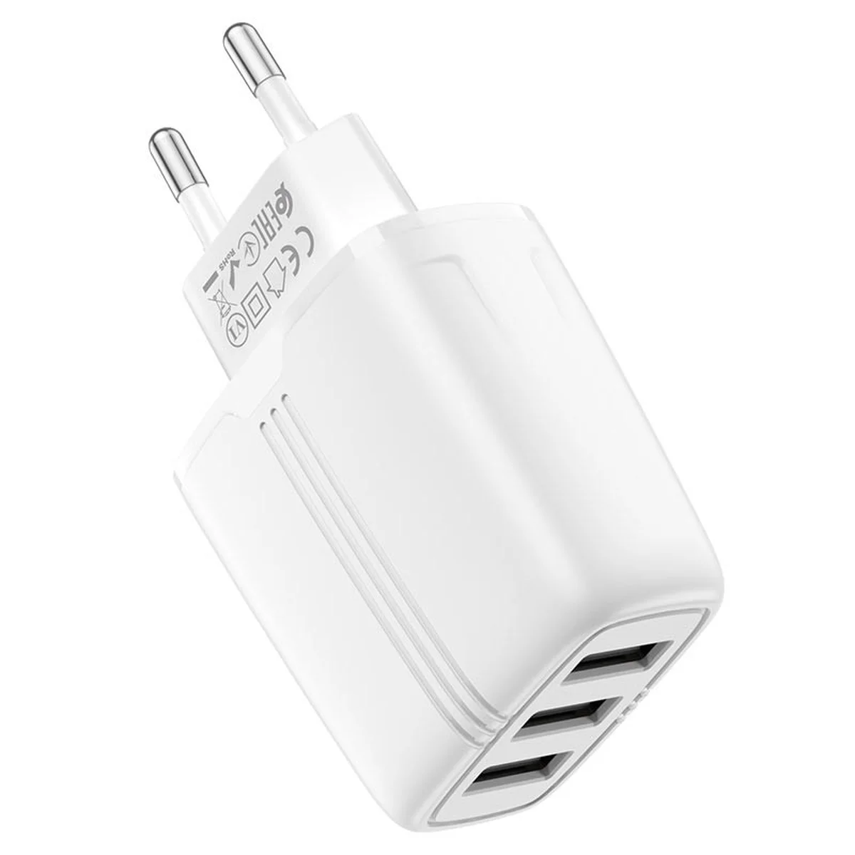 СЗУ Hoco N15 (3USB/2.4A/17W) Белый