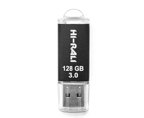 Флеш накопичувач USB 3.0 Hi-Rali Rocket 128 GB Чорна серія Чорний