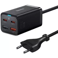 СЗУ Baseus GaN3 Pro 2хType-C+2USB 65W EU (з Cable Type-C to Type-C 100W (20V/5A) 1m) (CCGP04) Black