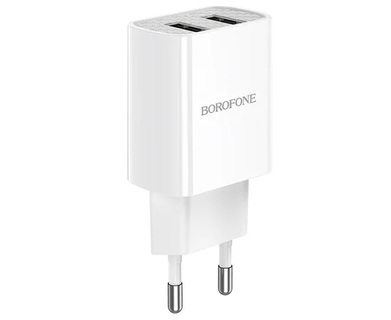СЗУ Borofone BA53A Powerway (2USB/2.1A) Белый