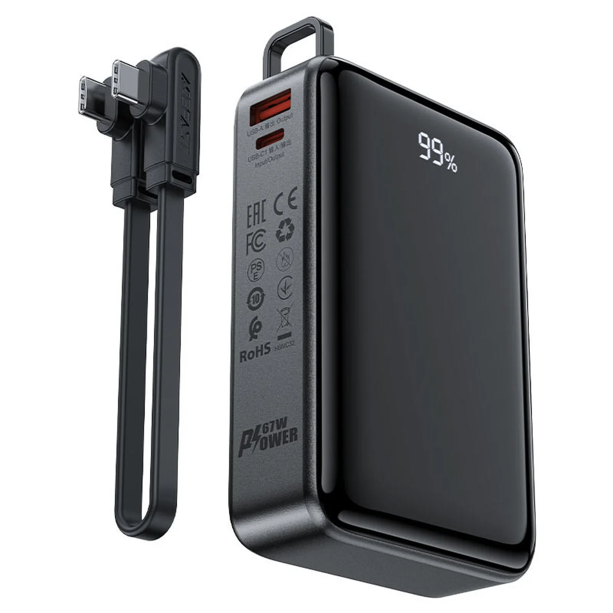 Портативное зарядное устройство Power Bank Acefast M4 PD67W 20 000 mAh Black
