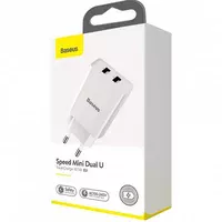 СЗУ Baseus Compact 10.5W (2USB) (CCXJ01) Білий