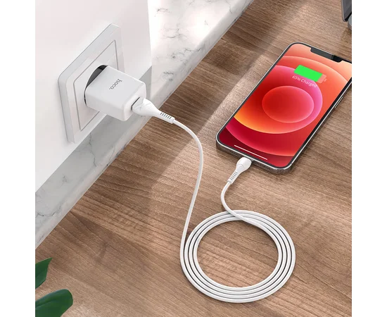 СЗУ Hoco N9 (1USB/2,1A) + Lightning Белый