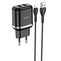 СЗУ Hoco N4 (2USB/2.4A) + Lightning Черный