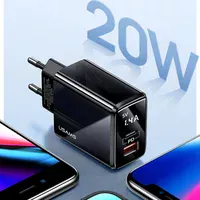 СЗУ Usams US-CC133 T40 QC3.0 + PD 20W Черный