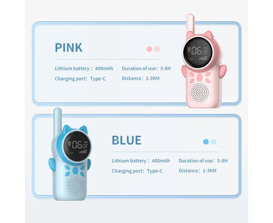 Детская рация Walkie Talkie D25 Blue + Pink