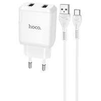 СЗУ HOCO N7 (2USB/2,1A) + USB - Type-C Білий