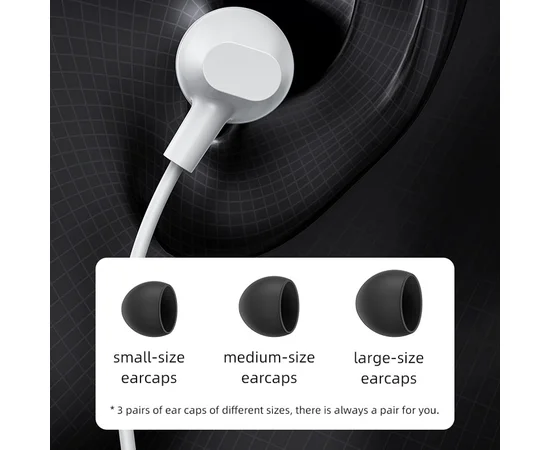 Навушники Usams US-SJ594 EP-47 з мікрофоном (3.5mm/1.2m) White