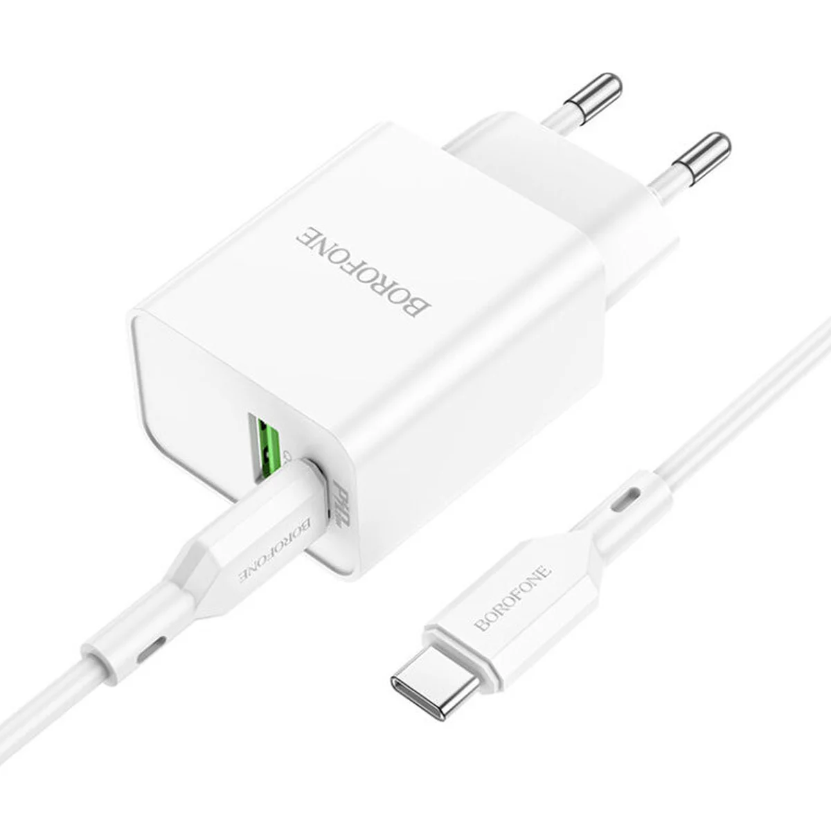 СЗУ Borofone BA69A Resource PD20W+QC3.0 (Type-C to Type-C) White