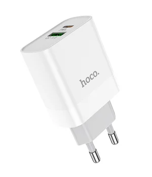 СЗУ HOCO C80A Plus Rapido PD20W+QC3.0 (1Type-C/1USB) White