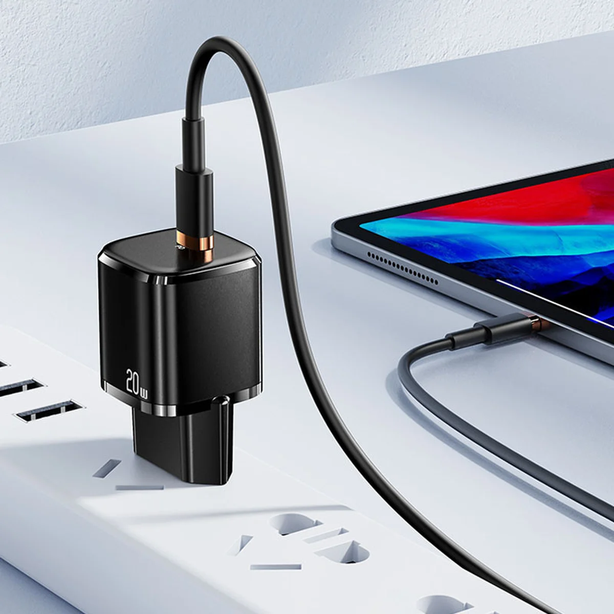 СЗУ Usams US-XFK T36 20W 1C Charger + US-SJ484 U63 20W PD Black