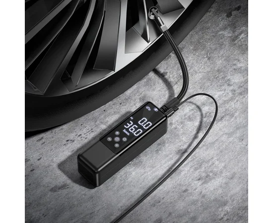 Автомобільний насос Hoco ZP5 May smart air pump Black