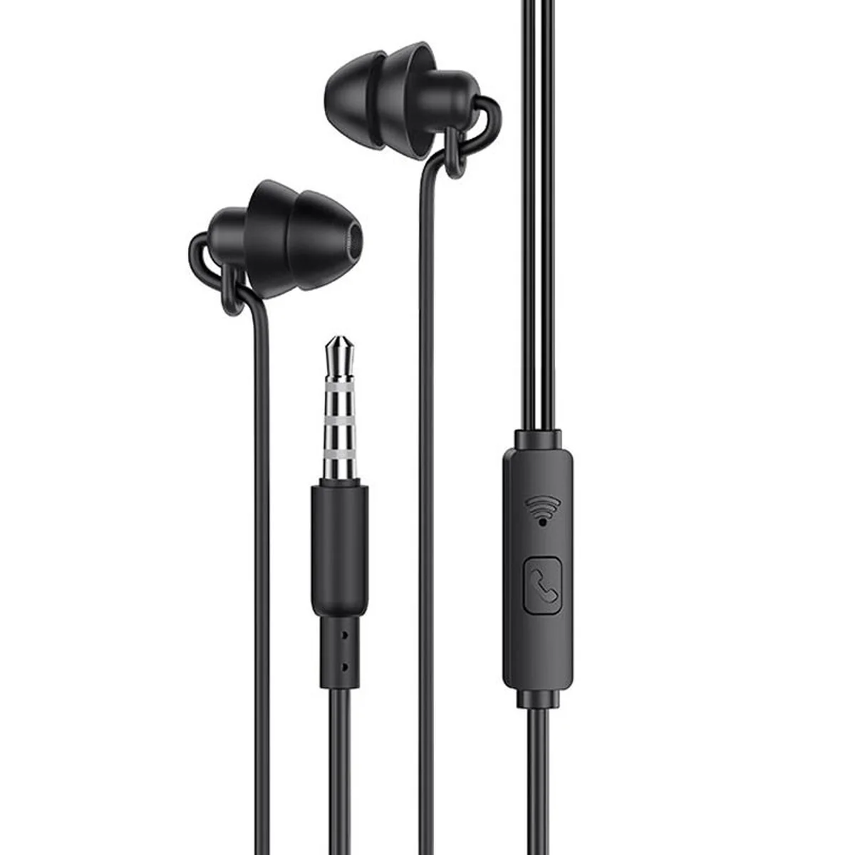 Стерео Навушники Hoco M81 Imperceptible universal sleeping earphone Black