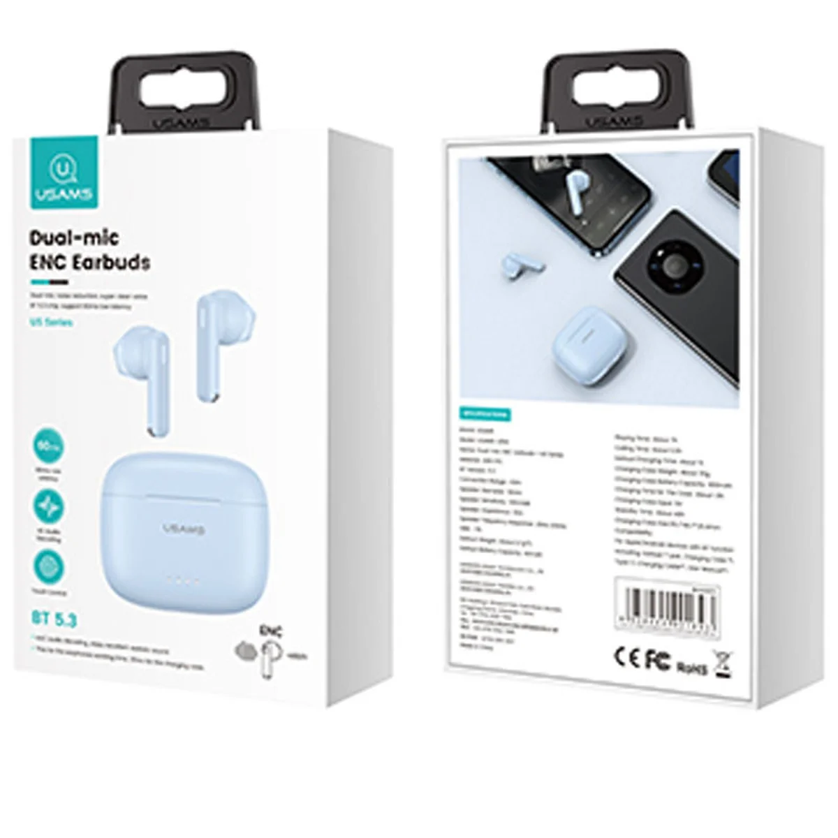 Беспроводные TWS наушники Usams-US14 BT 5.3 Blue