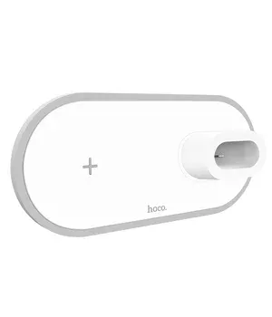 Беспроводное зарядное устройство HOCO CW21 3in1 Белый Беспроводное зарядное устройство HOCO CW21 3in1 Белый