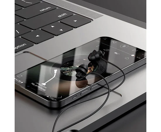 Стерео Наушники Hoco M81 Imperceptible universal sleeping earphone Black