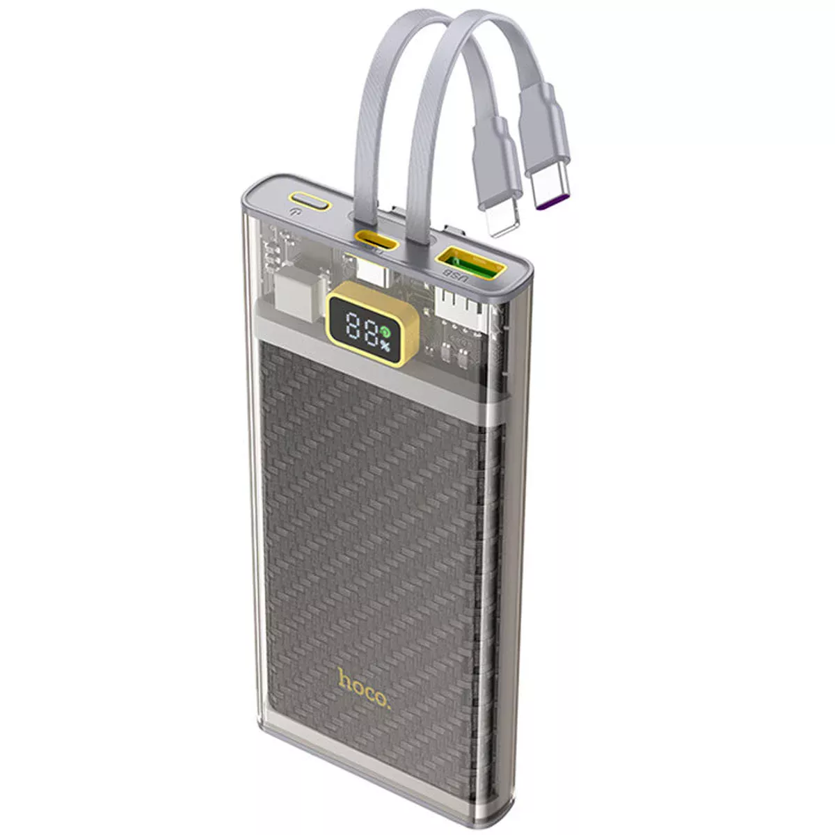 Портативний зарядний пристрій Power Bank Hoco J104 Discovery Edition 22.5W with cable 10000 mAh Gray