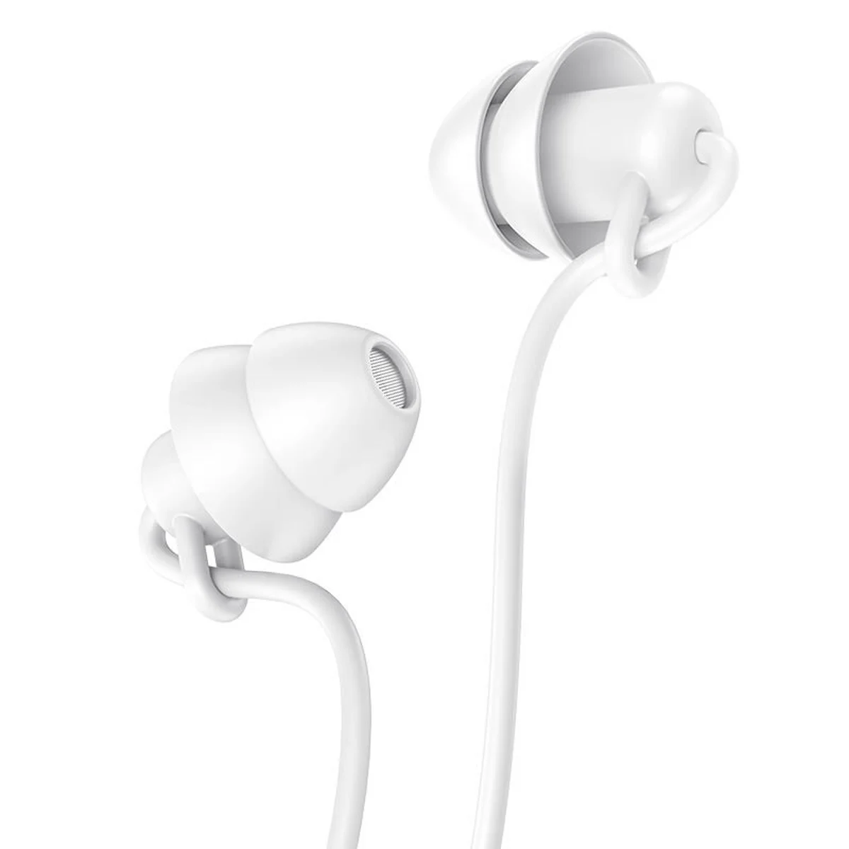 Стерео Наушники Hoco M81 Imperceptible universal sleeping earphone White