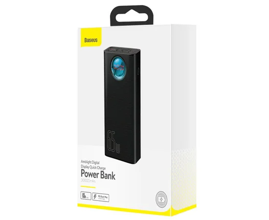 Портативное зарядное устройство Baseus Amblight 65W Overseas Edition 30000mAh (PPLG000101) Black