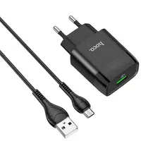 СЗУ Hoco C72A (1USB / 2.1A) + MicroUSB Чорний