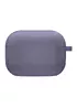 Силиконовый футляр с микрофиброй для наушников Airpods Pro 2 Серый / Lavender Gray