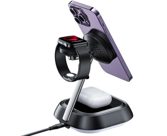 БЗУ Acefast E16 desktop 3-in-1 Black