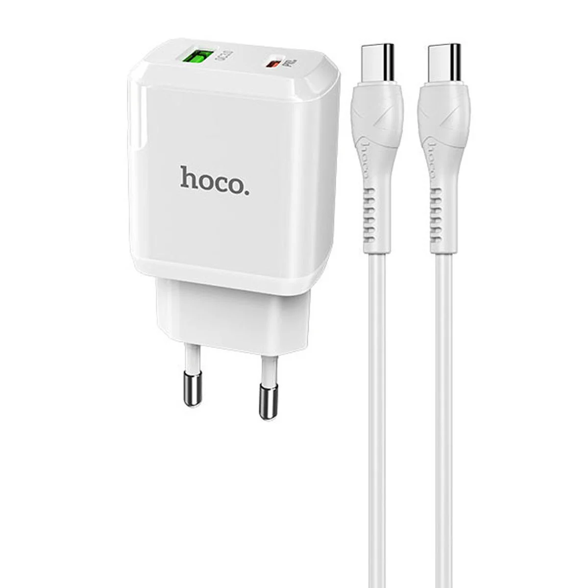 СЗУ Hoco N5 Favor 20W PD+QC3.0 Type-C to Type-C Белый