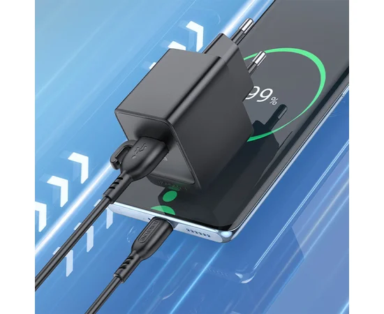 СЗУ Borofone BAS12A Erudite QC3.0 + Type-C Black