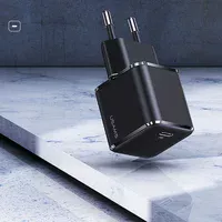 СЗУ Usams US-CC140 T42 25W Super Si (1Type-C/25W) Чорний