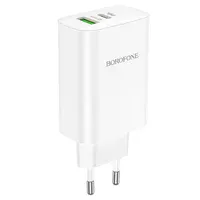 СЗУ Borofone BN10 Sunlight PD65W (1Type-C/1USB) White