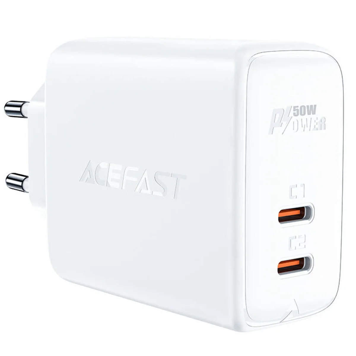 СЗУ Acefast A29 PD50W GaN (USB-C+USB-C) dual port White