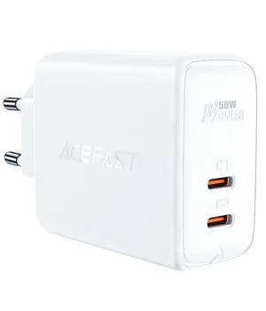 СЗУ Acefast A29 PD50W GaN (USB-C+USB-C) dual port White