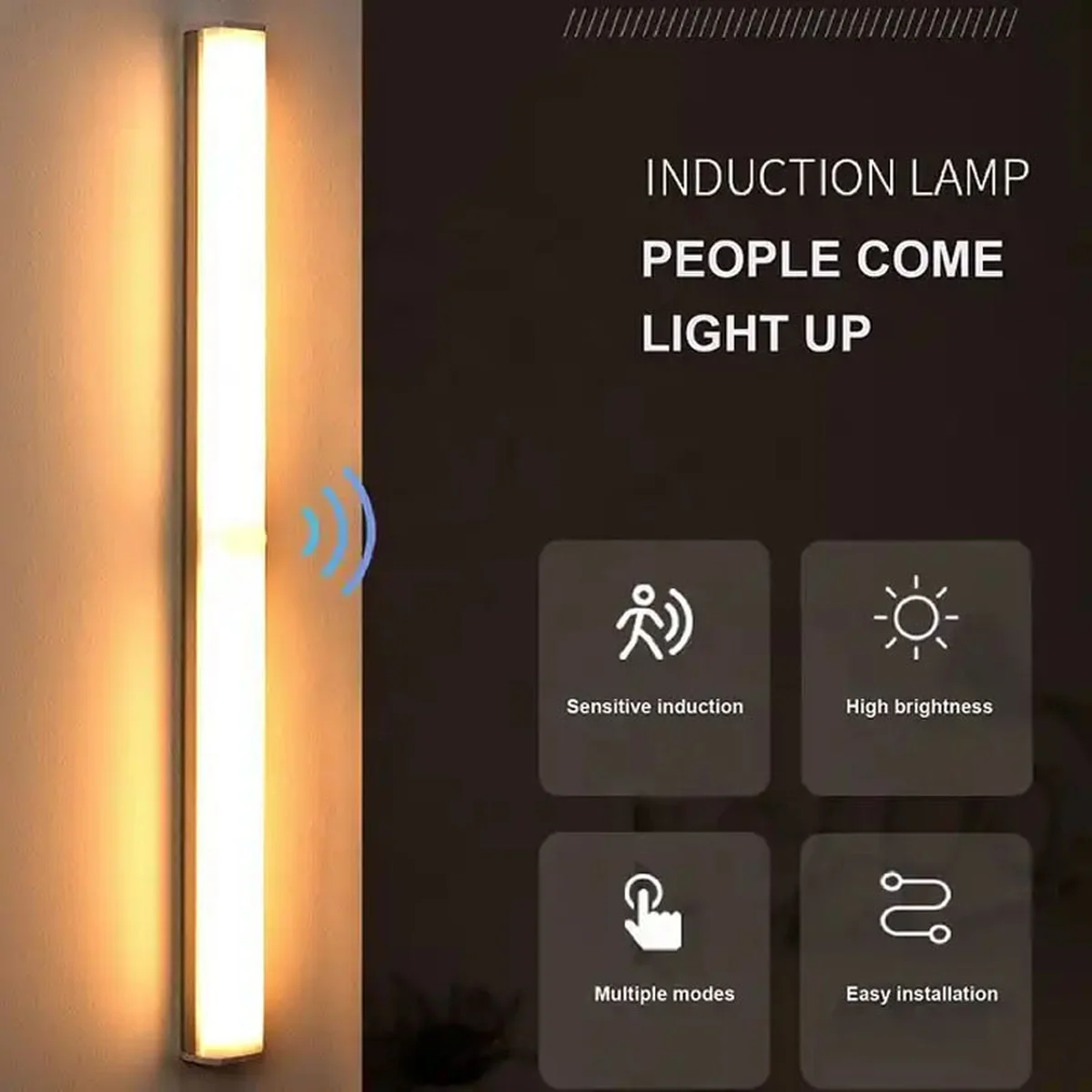 Сенсорный светильник LED с датчиком движения MZ-CT-902 (220*22.8*18.6mm) Warm light